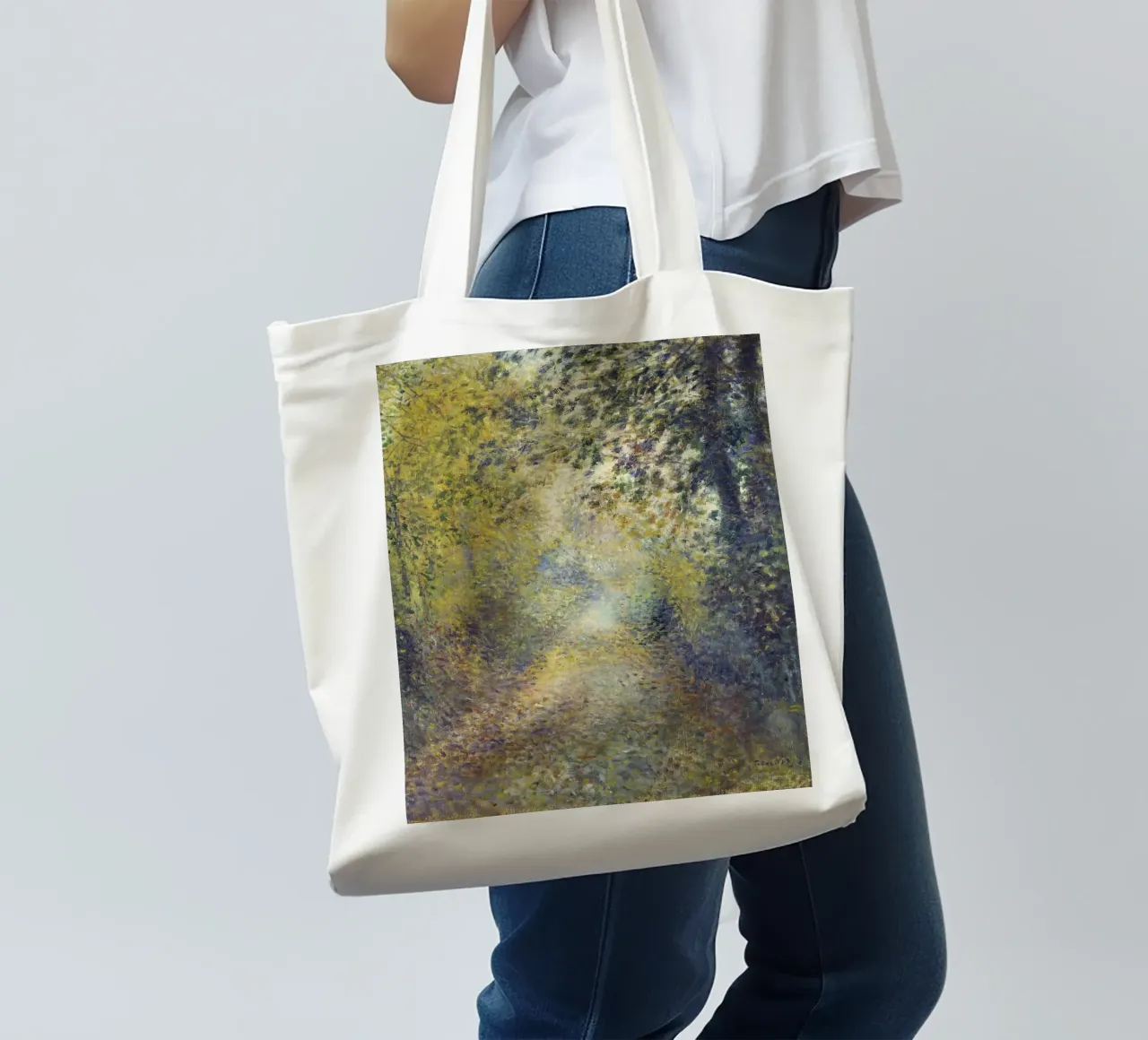 Pierre Auguste Renoir In den Wäldern Jutebeutel von 50 masterpieces