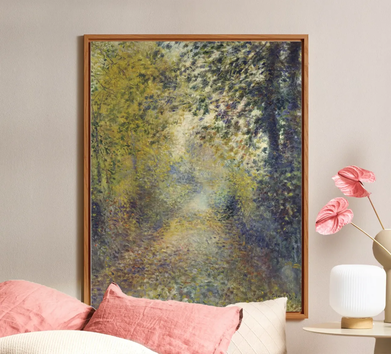 Pierre Auguste Renoir In den Wäldern Alu-Dibond von 50 masterpieces