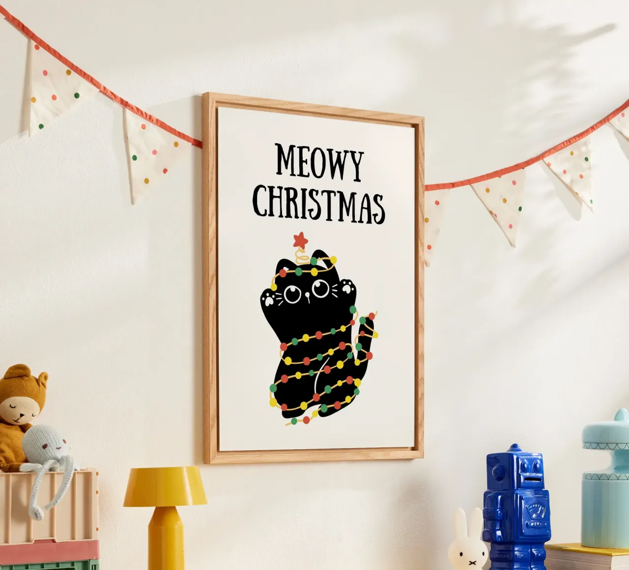 Meowy Christmas Acryl-Glas von PinkCandyWalls