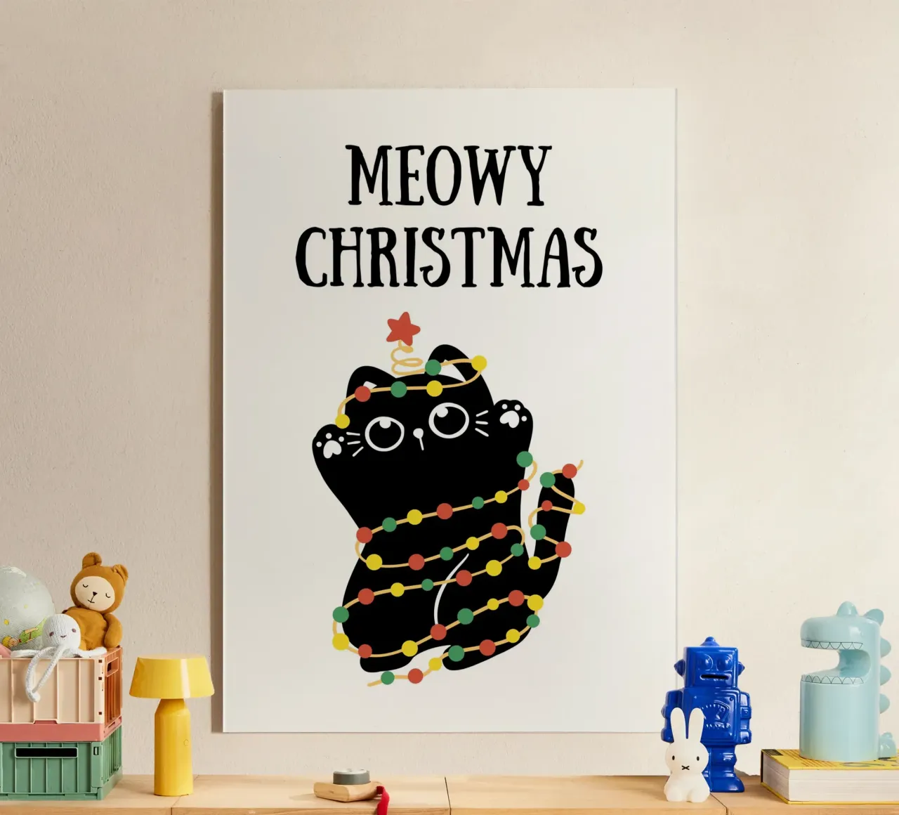 Meowy Christmas Acryl-Glas von PinkCandyWalls