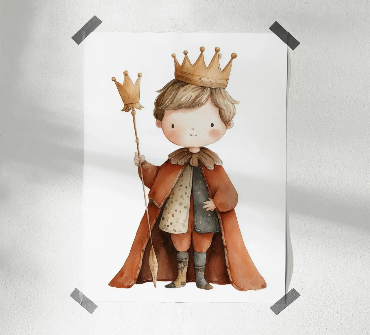 Poster del piccolo re incoronato carta hahnemühle da Kid’s Dream