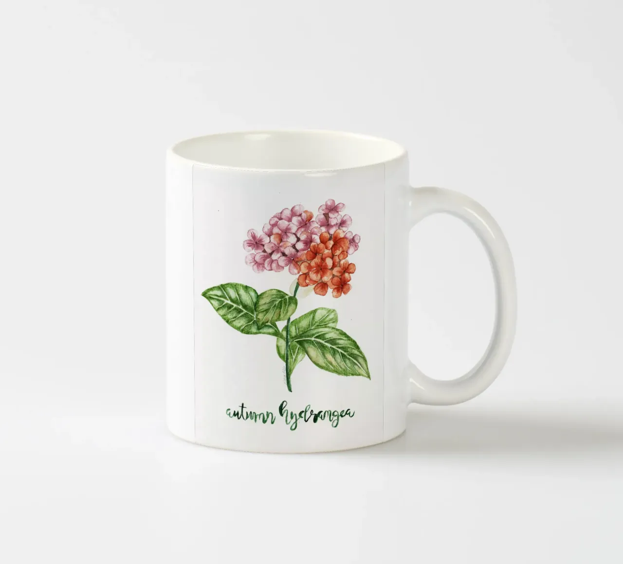 autumn hydrangea tazza in ceramica da Nathys_illustration