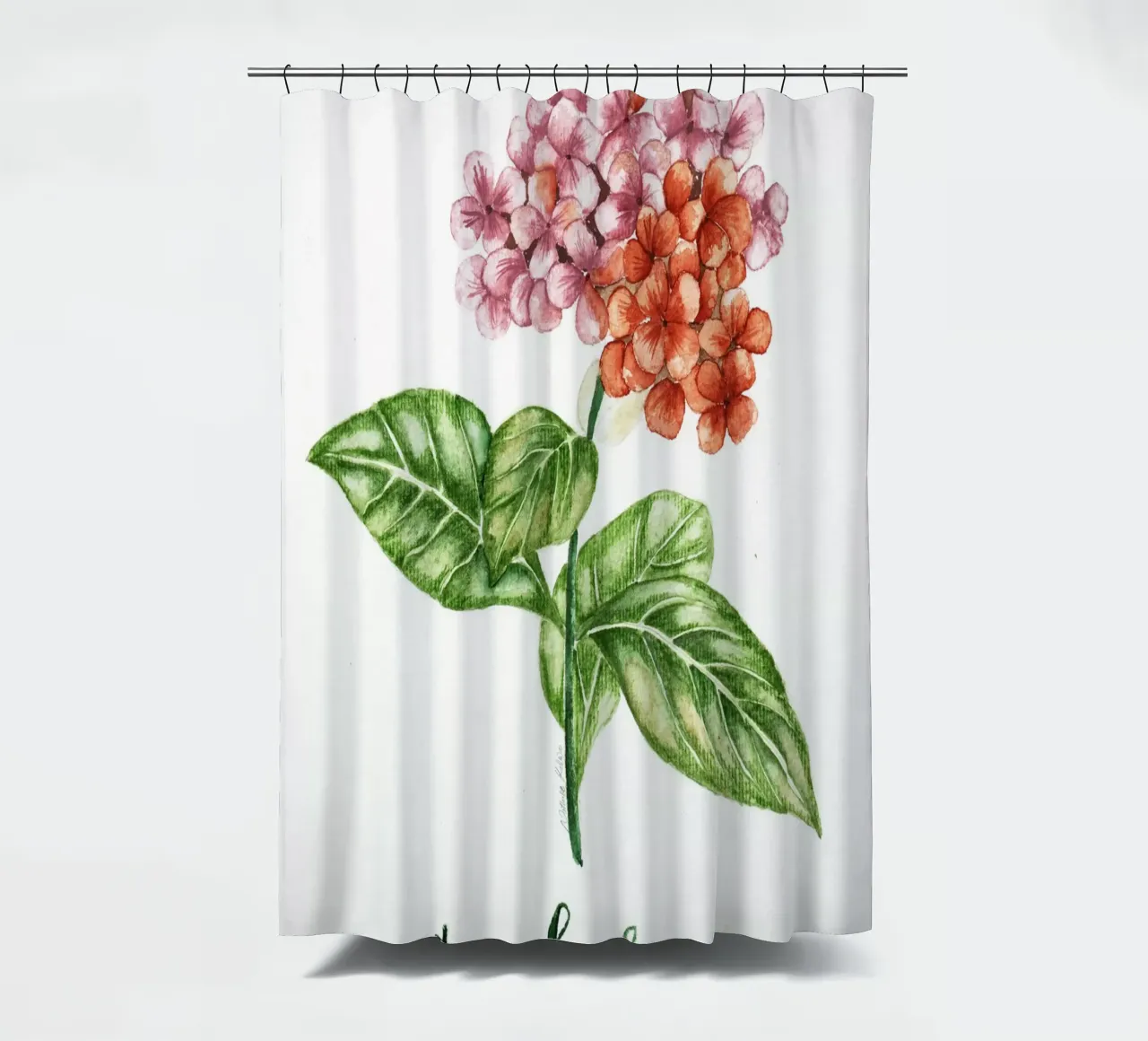autumn hydrangea tenda da doccia da Nathys_illustration