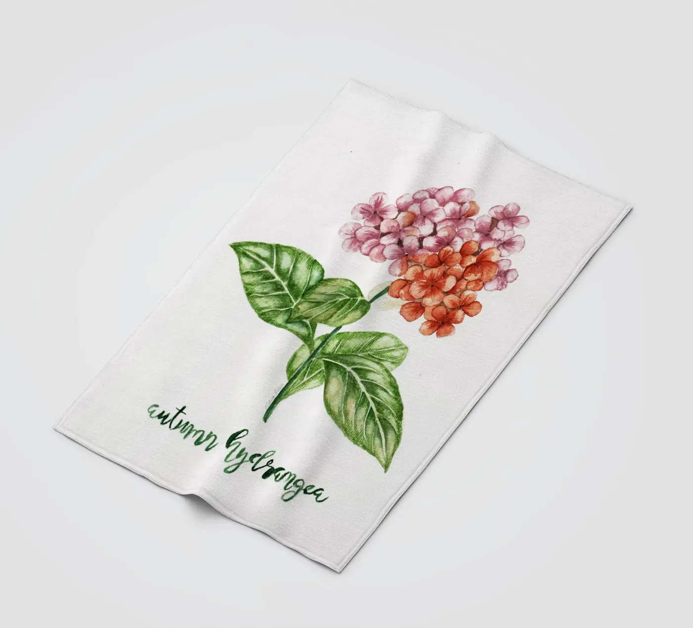 autumn hydrangea fleecedeken van Nathys_illustration