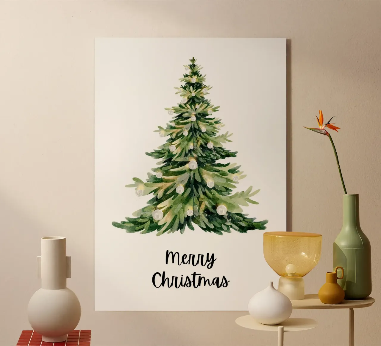 Merry Christmas Acryl-Glas von PinkCandyWalls