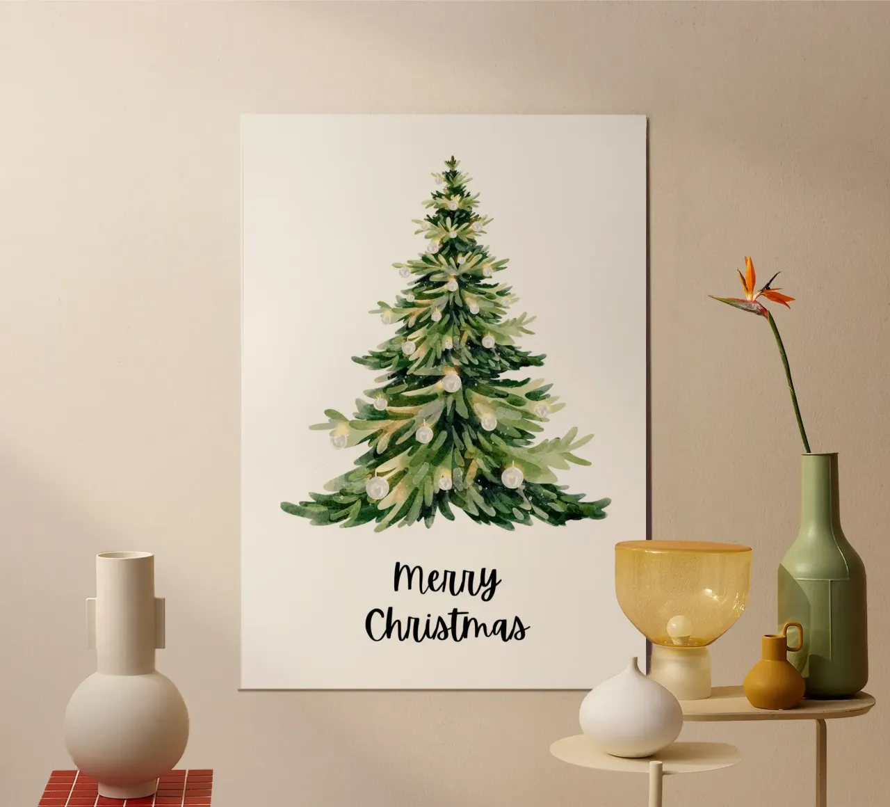 Merry Christmas Alu-Dibond von PinkCandyWalls