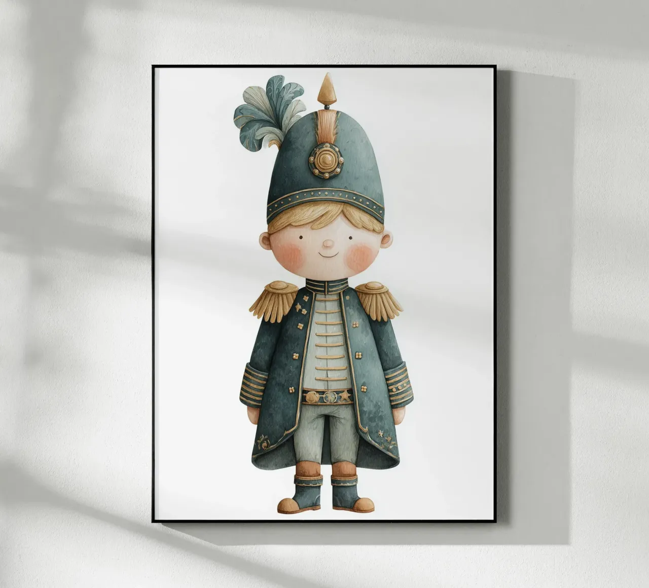 Poster per la cameretta del bambino piccolo duca in uniforme blu plexiglass da Kid’s Dream