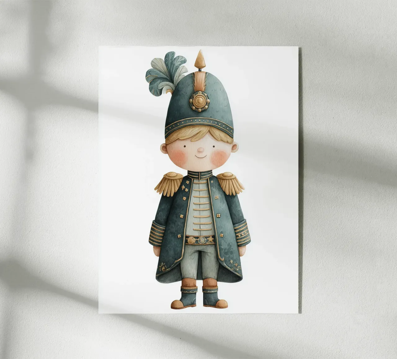Poster per la cameretta del bambino piccolo duca in uniforme blu plexiglass da Kid’s Dream