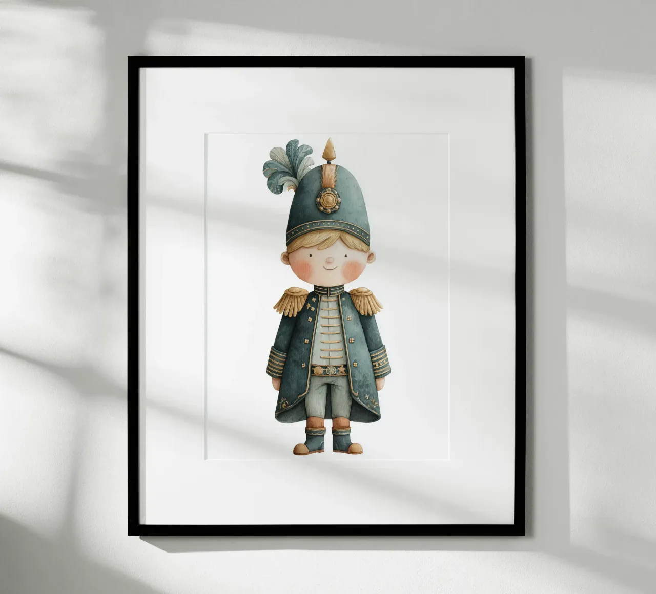 Poster per la cameretta del bambino piccolo duca in uniforme blu carta hahnemühle da Kid’s Dream