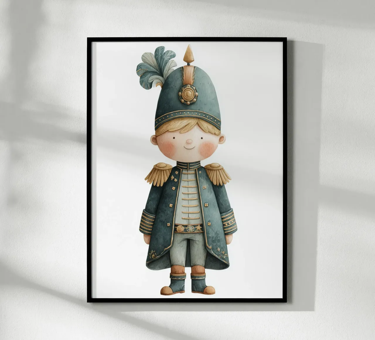 Poster per la cameretta del bambino piccolo duca in uniforme blu carta hahnemühle da Kid’s Dream