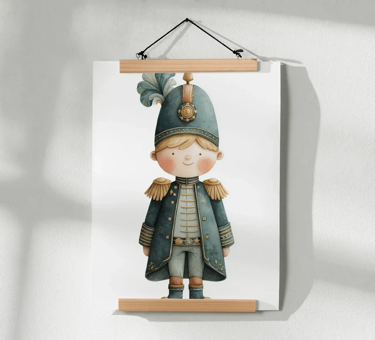 Poster per la cameretta del bambino piccolo duca in uniforme blu carta hahnemühle da Kid’s Dream