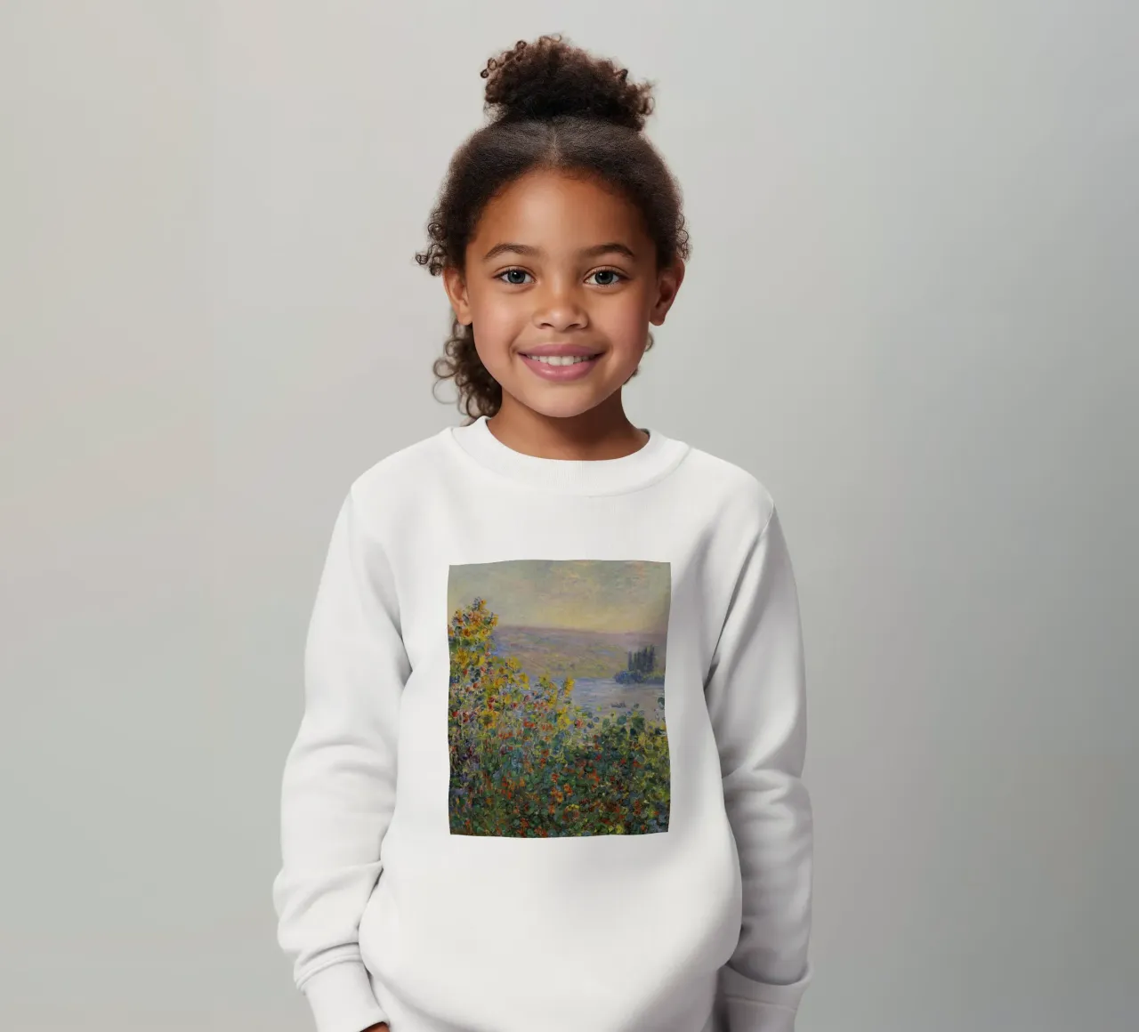 Aiuole di Claude Monet a Vétheuil felpa bambino da 50 masterpieces