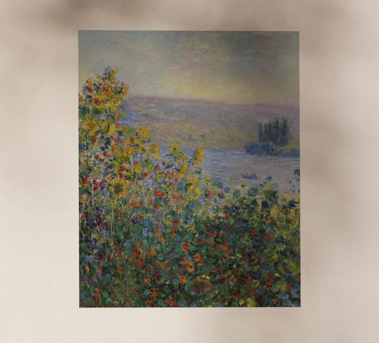 Aiuole di Claude Monet a Vétheuil pellicola backlit da 50 masterpieces