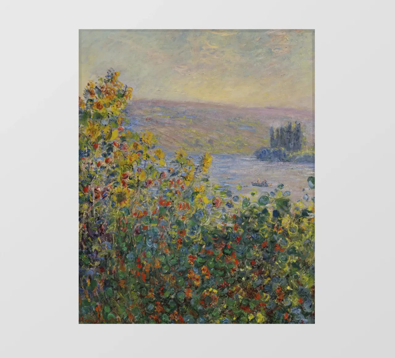 Aiuole di Claude Monet a Vétheuil pellicola backlit da 50 masterpieces
