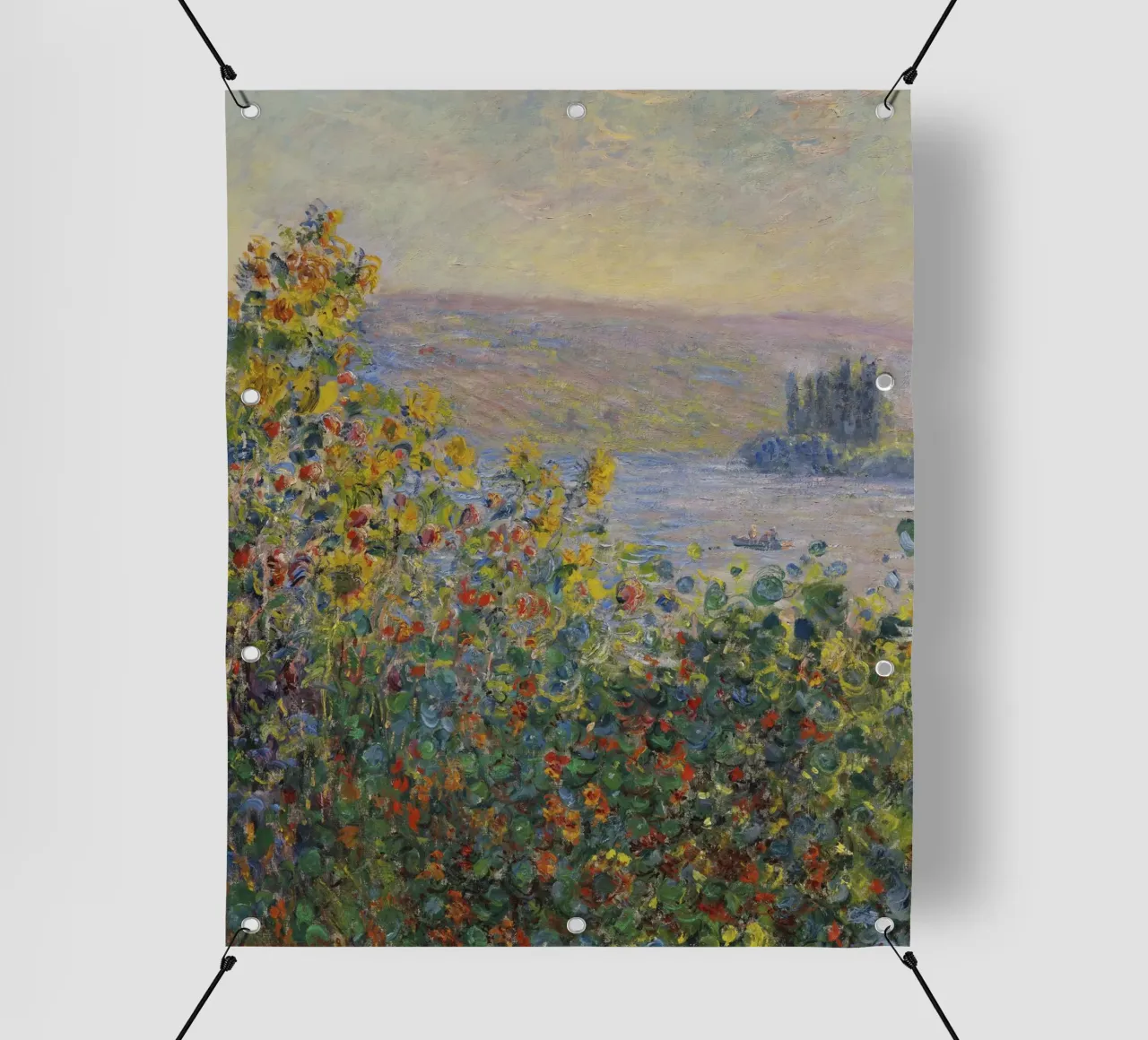 Aiuole di Claude Monet a Vétheuil telo in pvc da 50 masterpieces