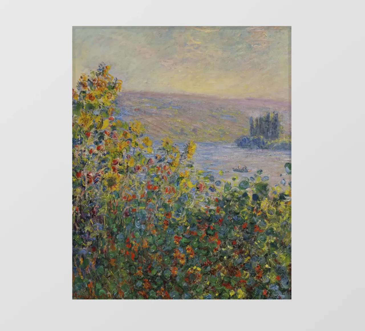 Aiuole di Claude Monet a Vétheuil telo in pvc da 50 masterpieces