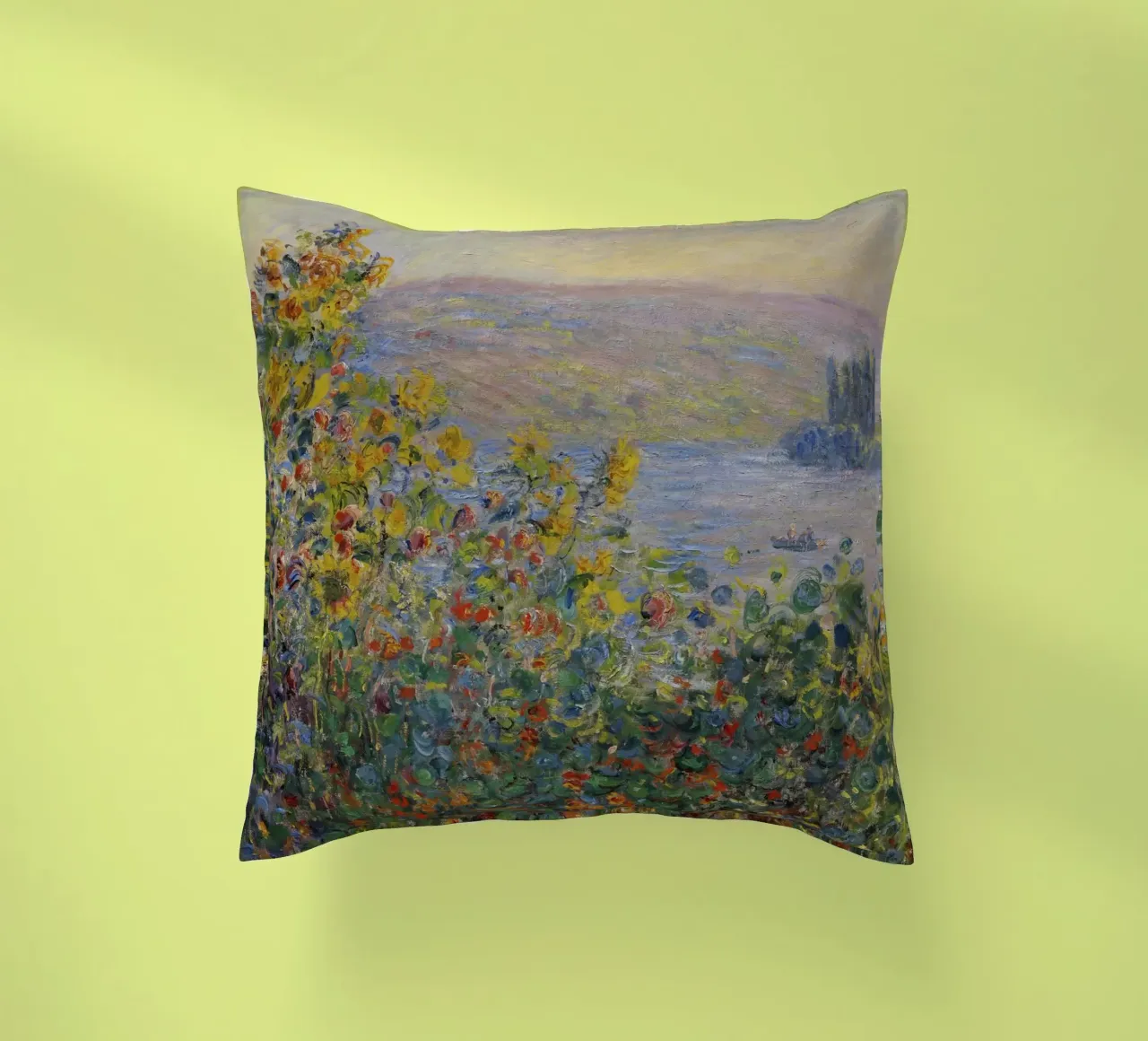 Aiuole di Claude Monet a Vétheuil cuscino da 50 masterpieces