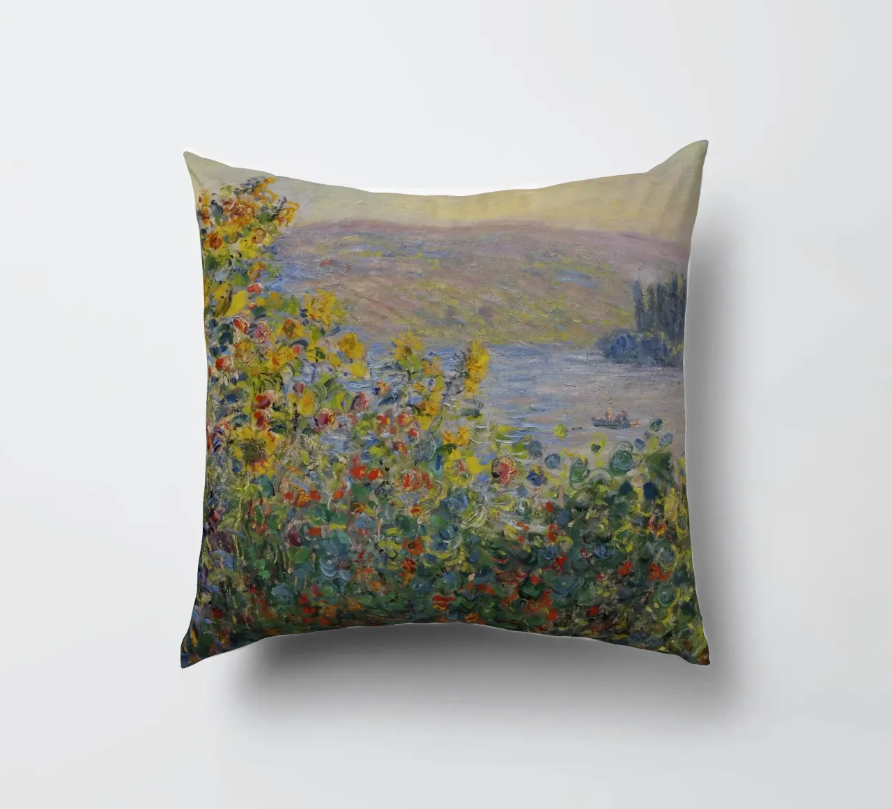 Aiuole di Claude Monet a Vétheuil cuscino da 50 masterpieces