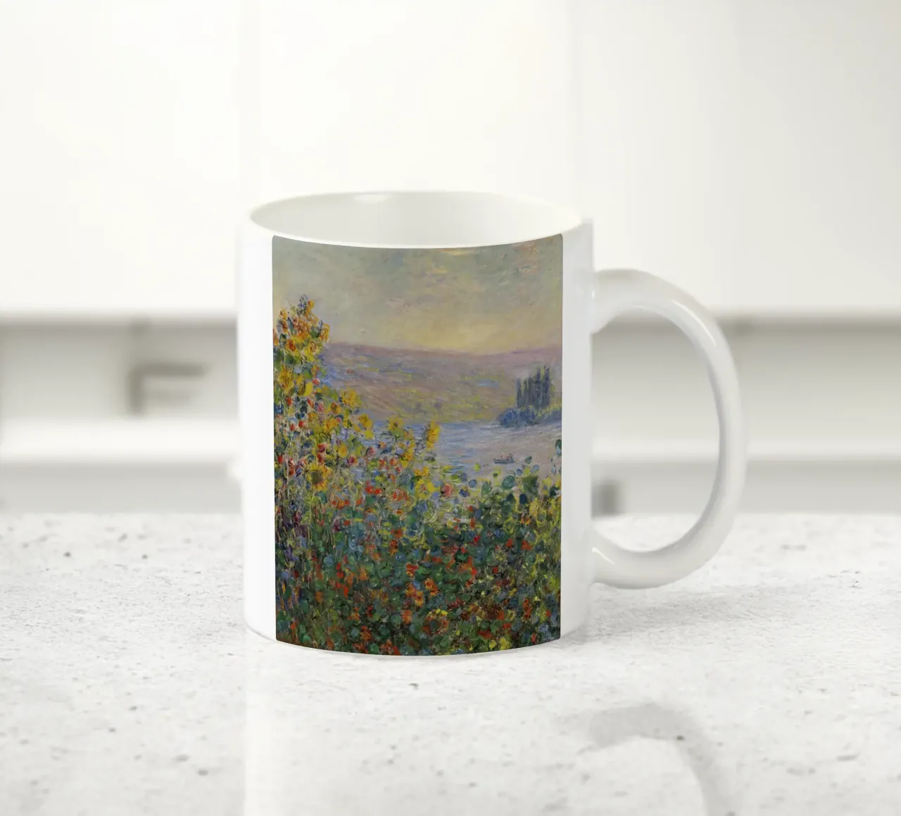 Aiuole di Claude Monet a Vétheuil tazza in ceramica da 50 masterpieces