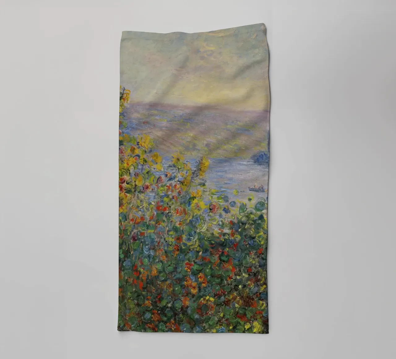 Aiuole di Claude Monet a Vétheuil asciugamano da bagno da 50 masterpieces