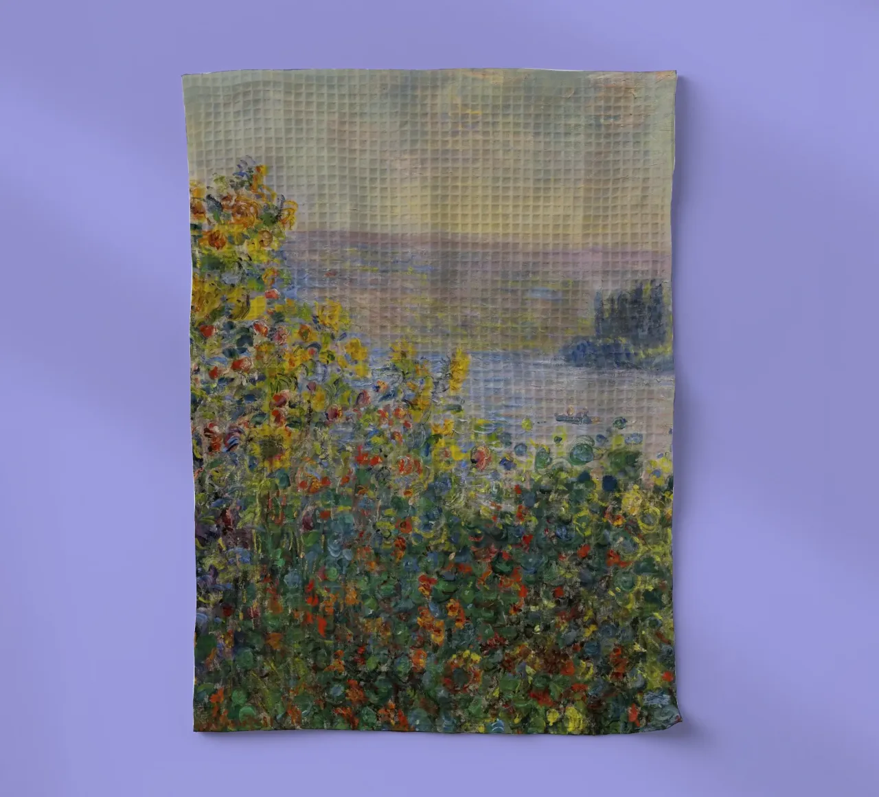 Aiuole di Claude Monet a Vétheuil canovaccio da cucina da 50 masterpieces