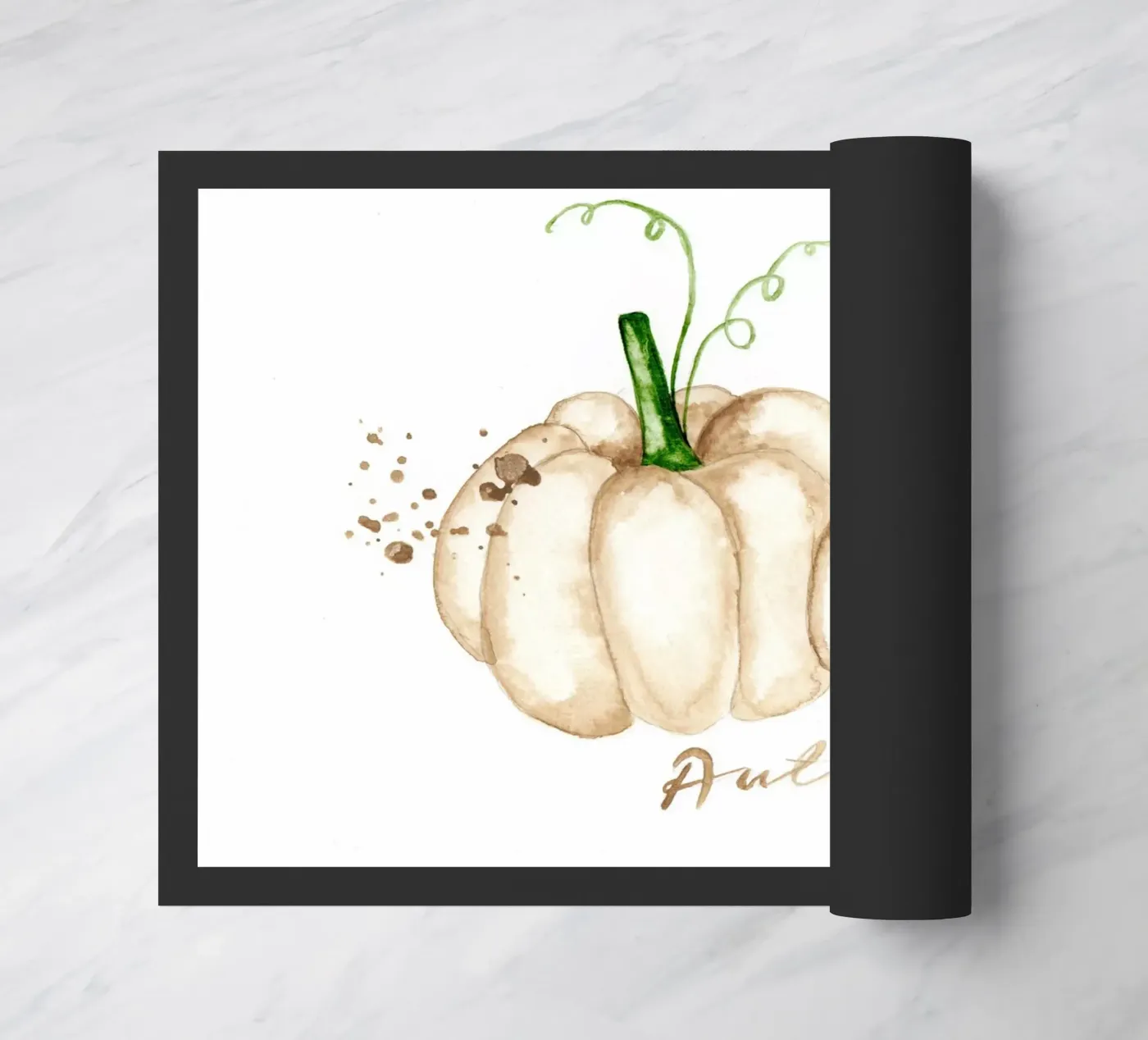 white pumpkins deurmat van Nathys_illustration