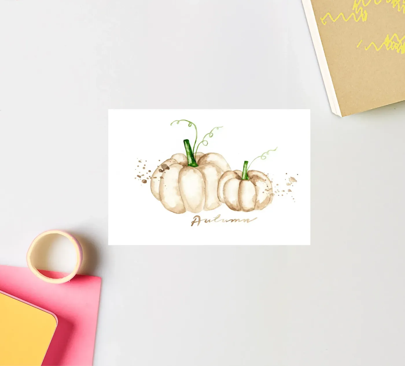 white pumpkins sticker by Nathys_illustration