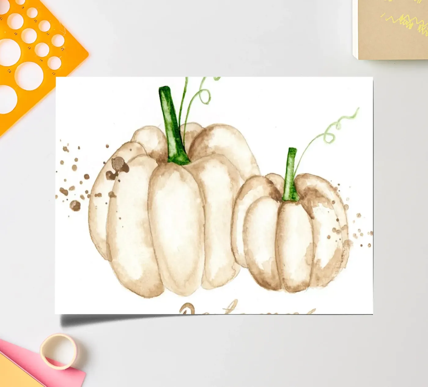 white pumpkins sticker sheet by Nathys_illustration