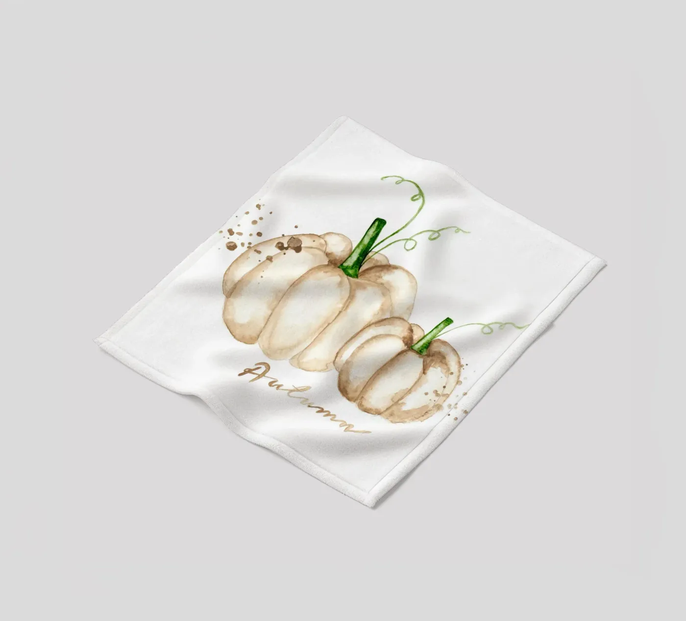 white pumpkins Fleecedecke von Nathys_illustration