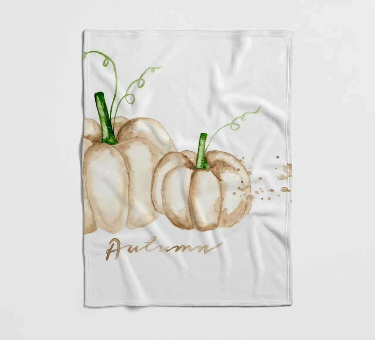 white pumpkins Fleecedecke von Nathys_illustration
