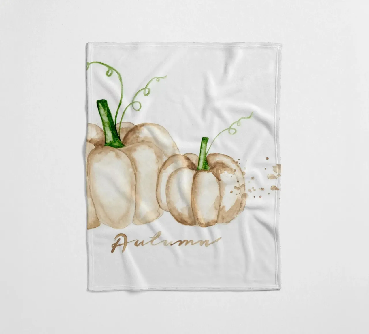 white pumpkins Fleecedecke von Nathys_illustration