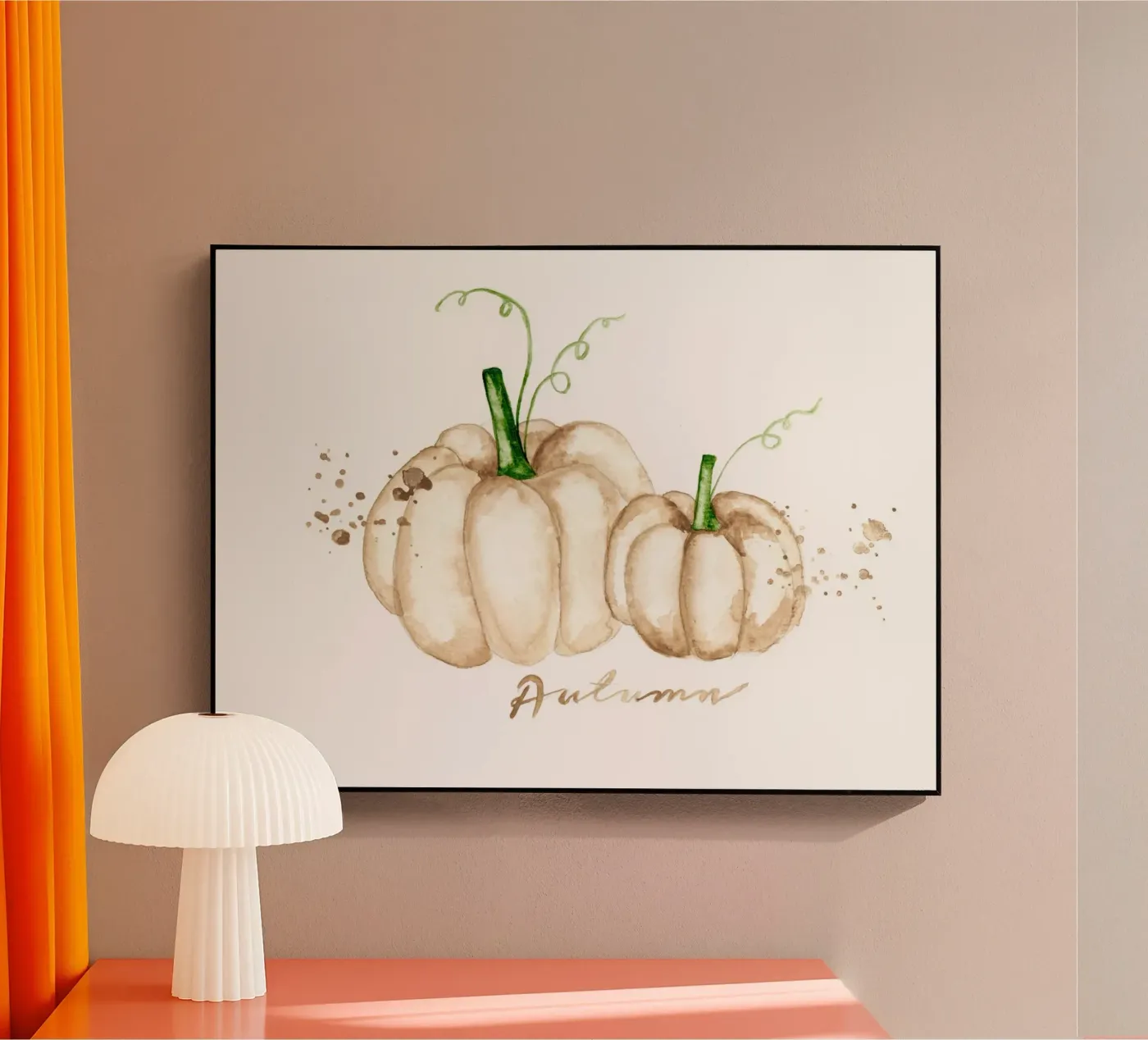 white pumpkins plexiglas de Nathys_illustration