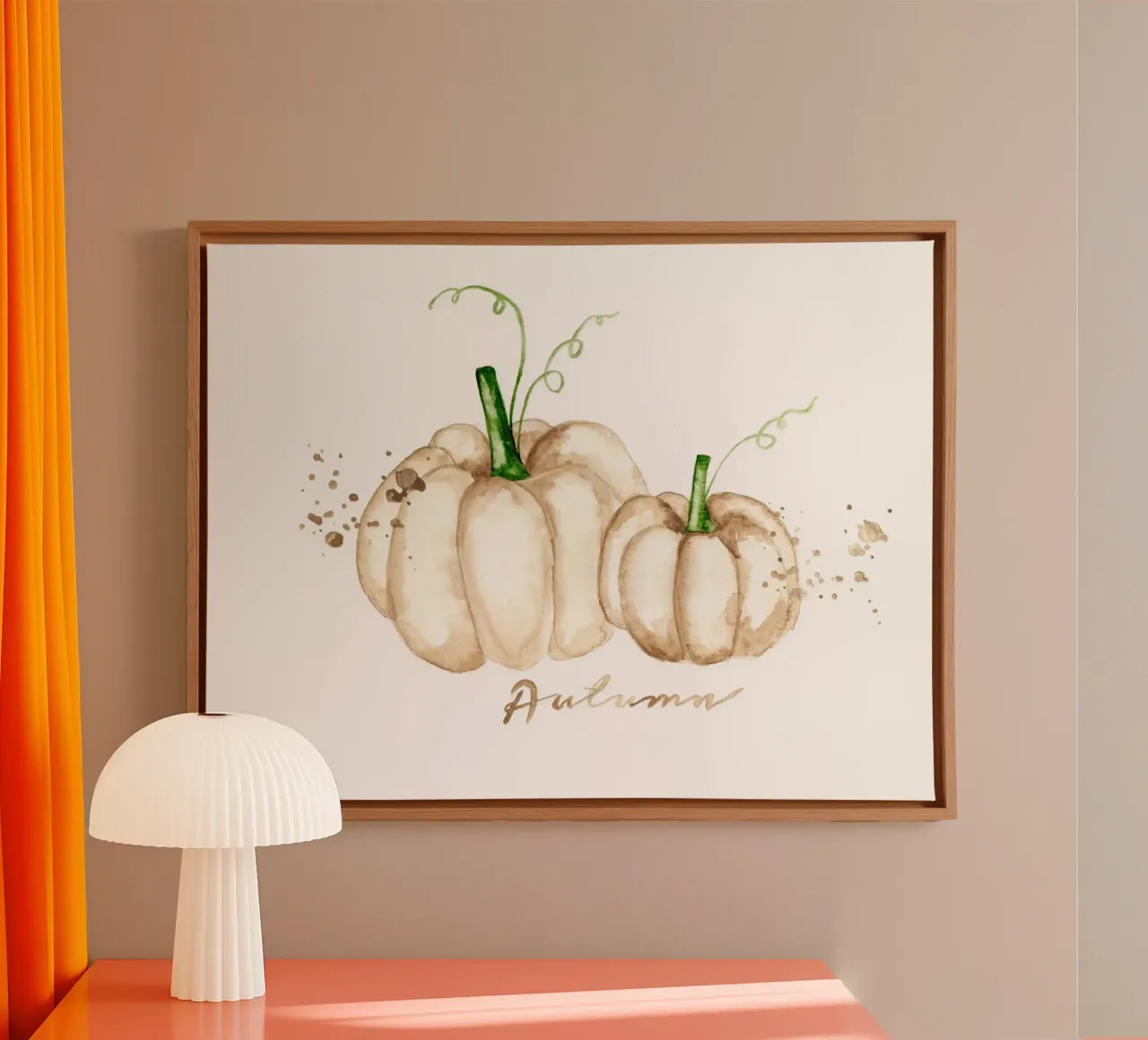 white pumpkins canvas by Nathys_illustration