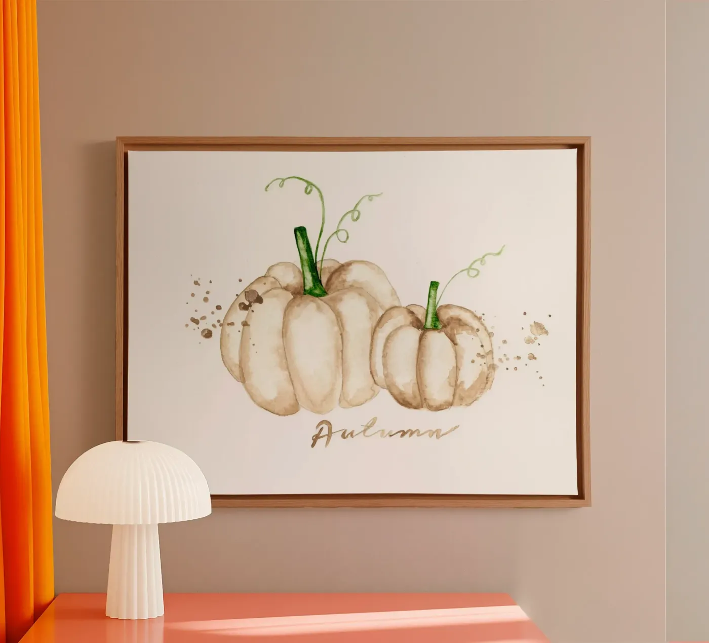 white pumpkins canvas by Nathys_illustration