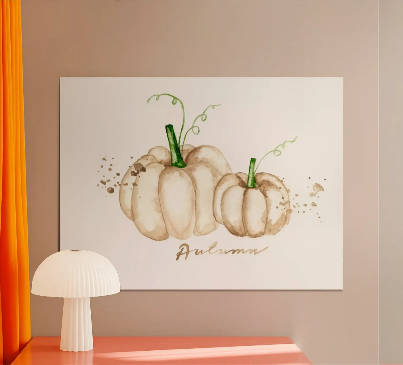 white pumpkins poster da Nathys_illustration