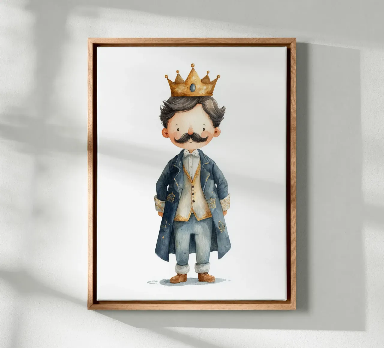 Poster del piccolo re baffuto per la camera dei bambini tela da Kid’s Dream