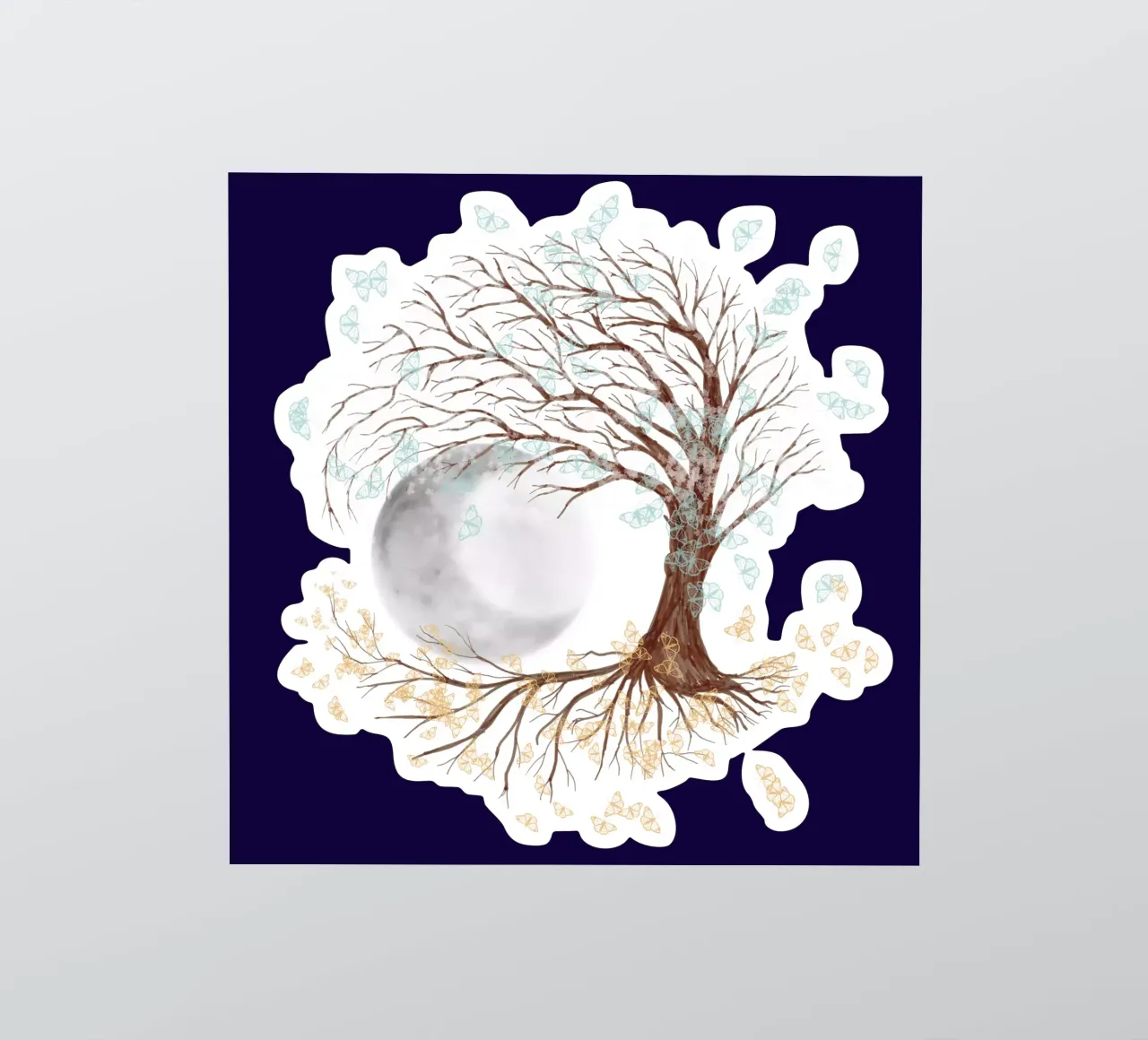 Tree of life in the night sticker by BwiseLizzy
