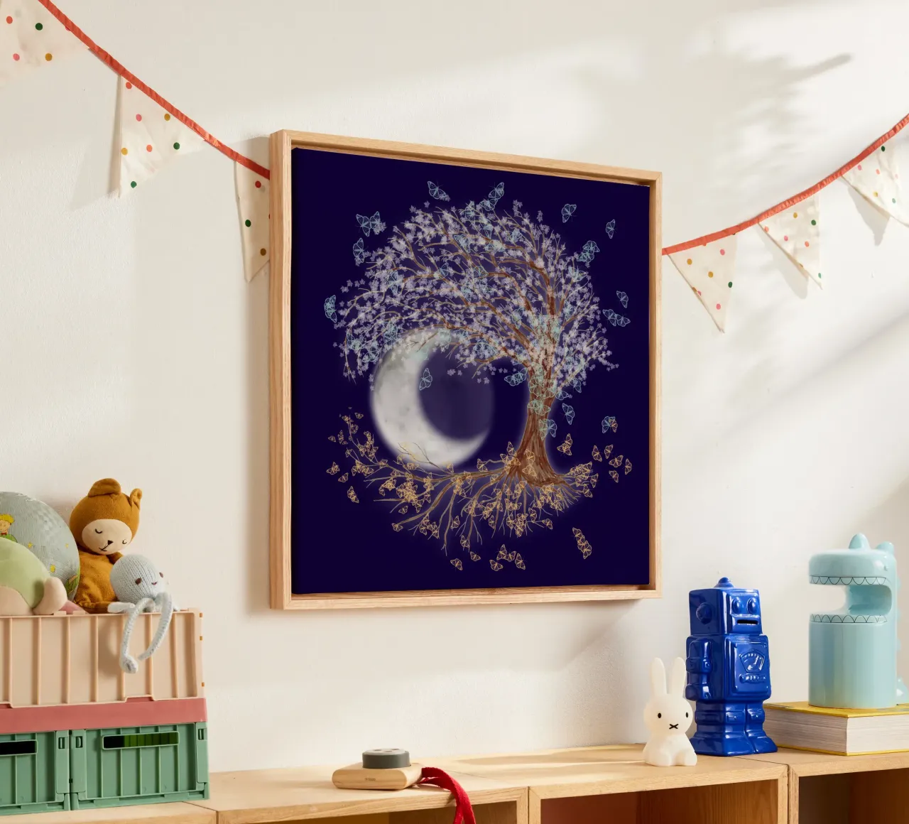 Tree of life in the night canvas with Floater frame by BwiseLizzy