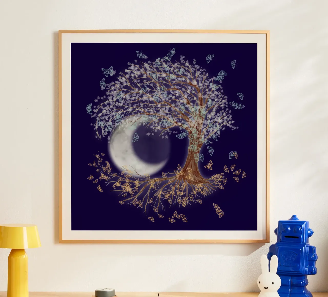 Baum des Lebens in der Nacht Poster von BwiseLizzy