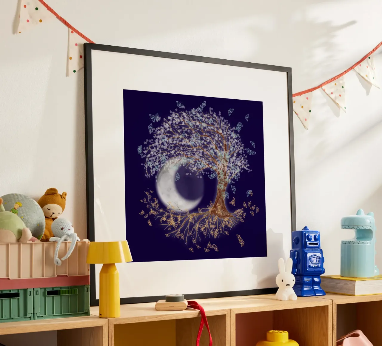 Baum des Lebens in der Nacht Poster von BwiseLizzy