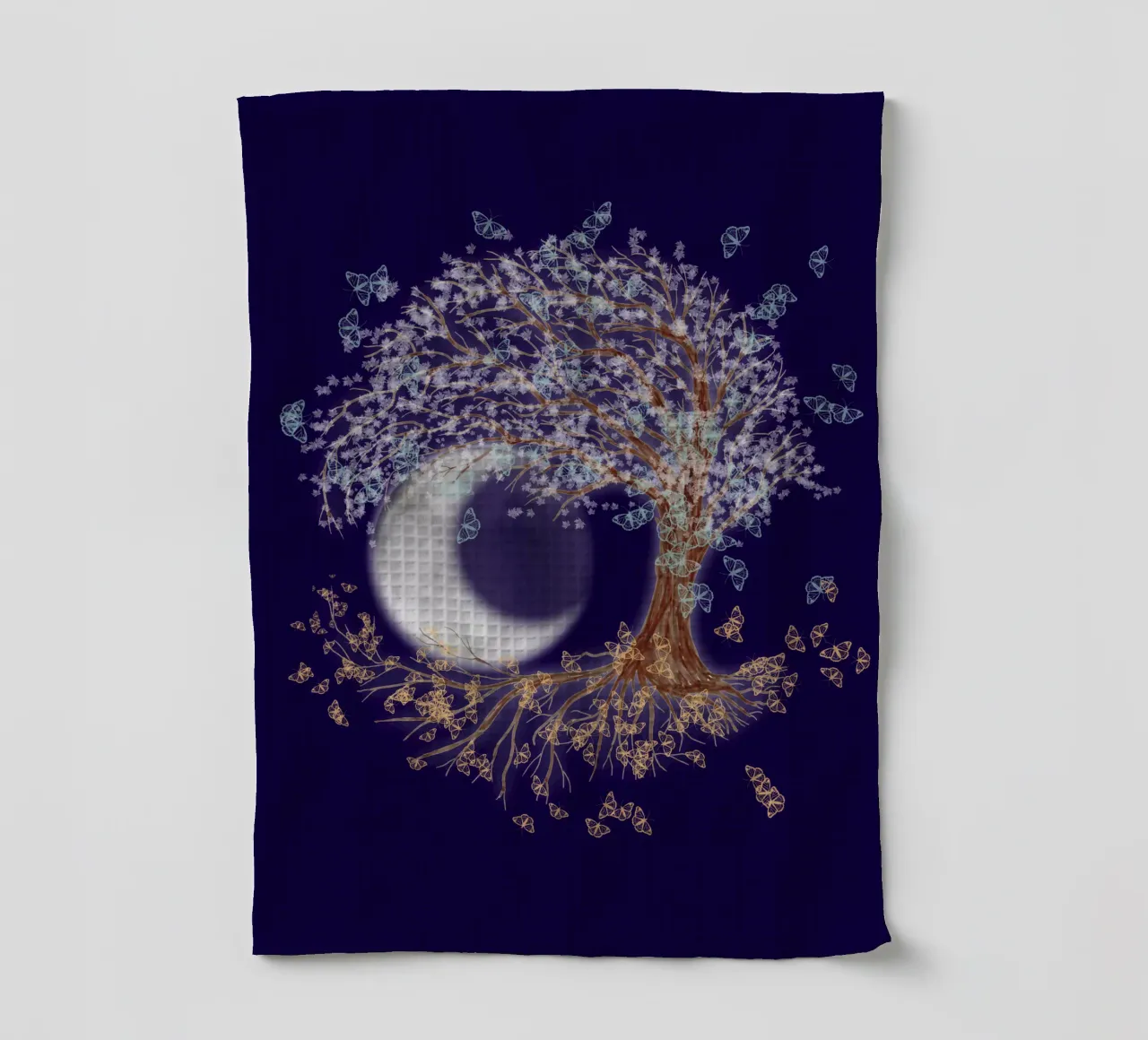 L'arbre de vie dans la nuit torchon de BwiseLizzy