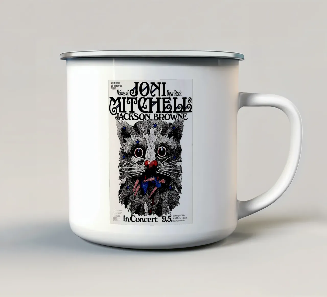 Joni Mitchell - Rock Band tazza in smalto da eliouxence