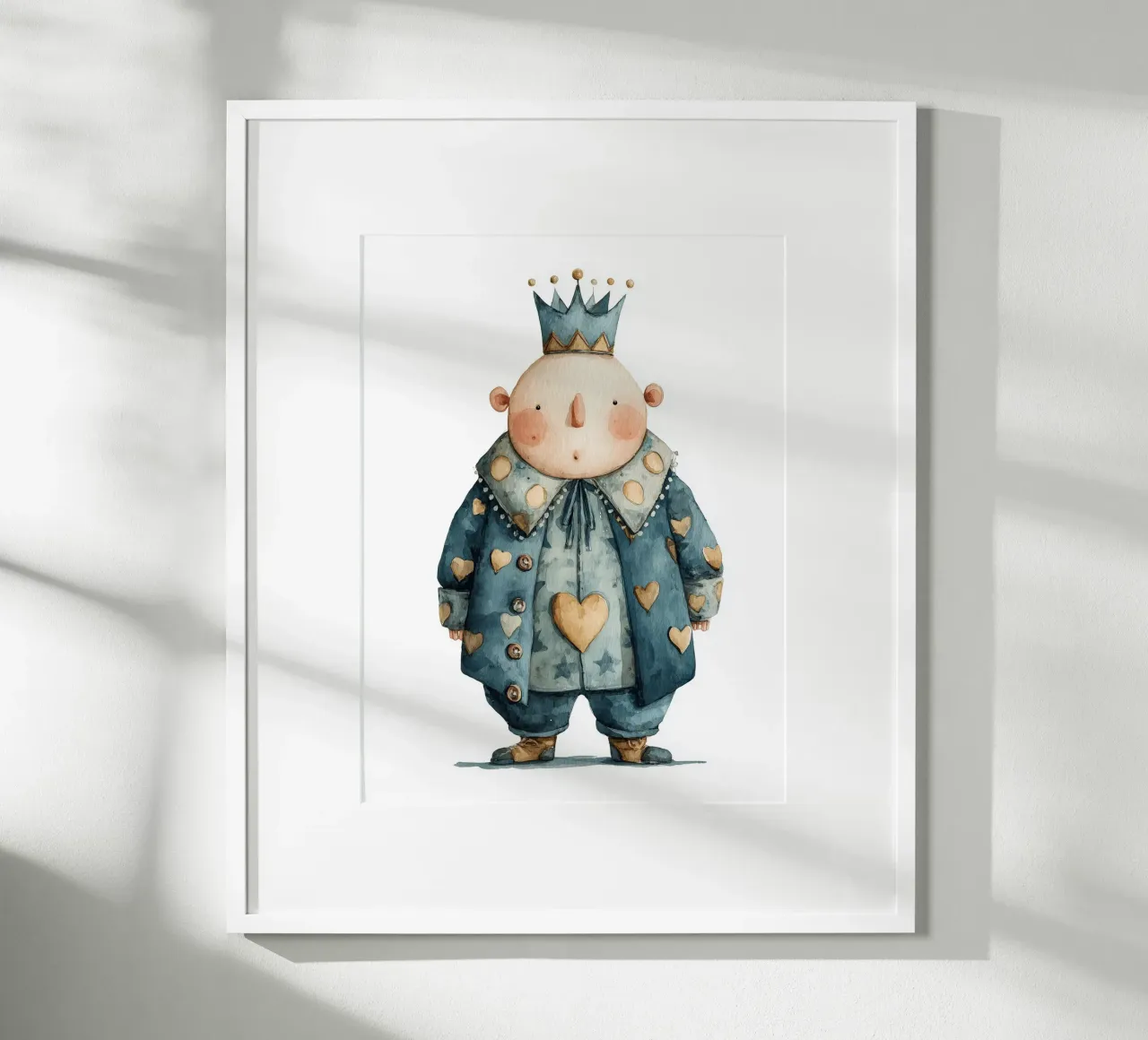 Manifesto del Re con stemma di cuori carta hahnemühle da Kid’s Dream