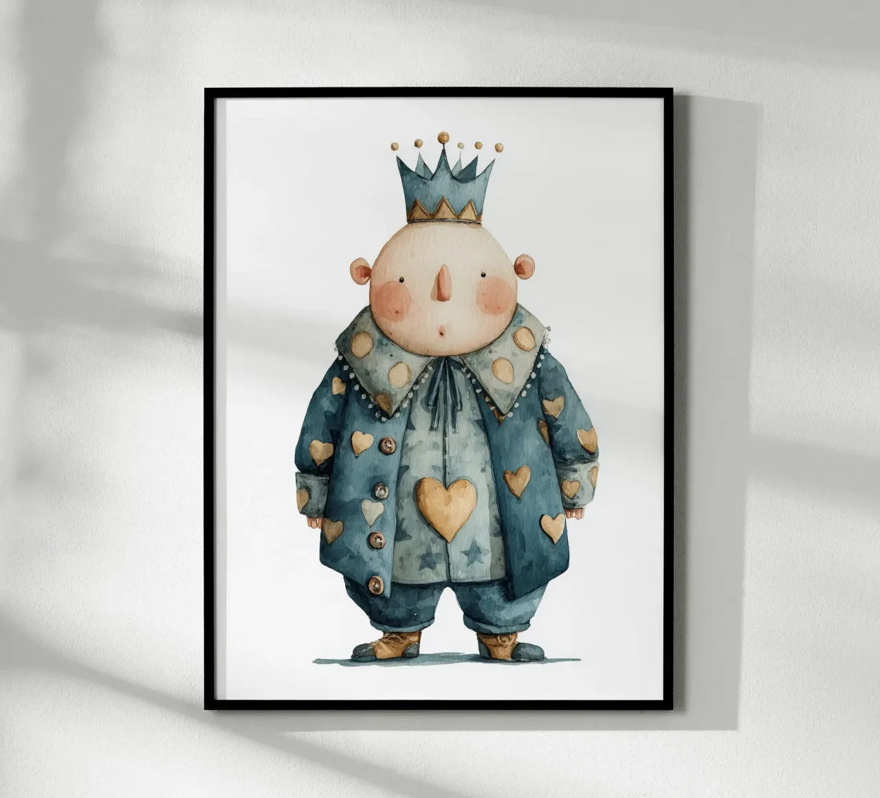 Manifesto del Re con stemma di cuori carta hahnemühle da Kid’s Dream