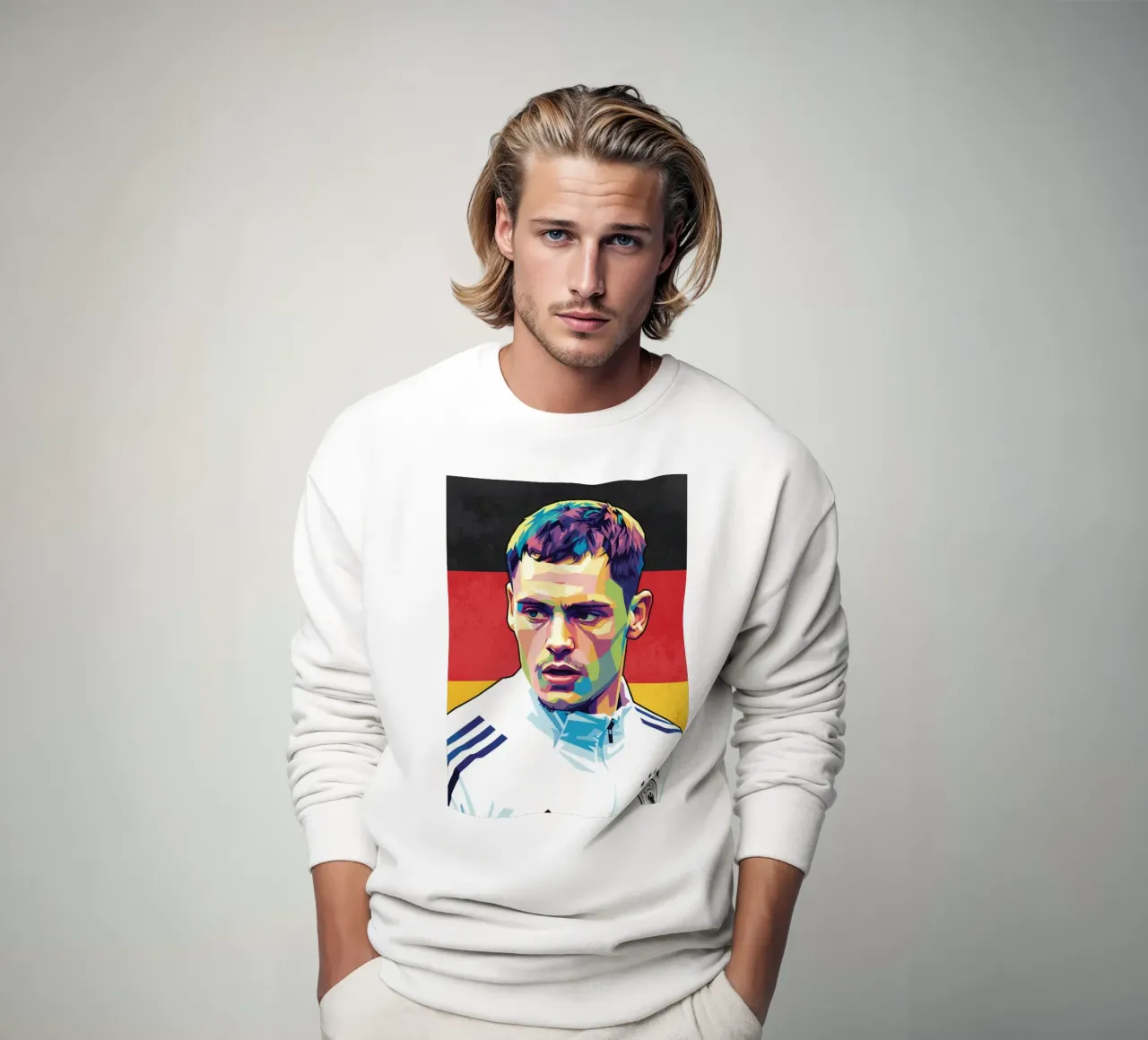 Ritratto pop art di Florian Wirtz felpa da Hantamrata