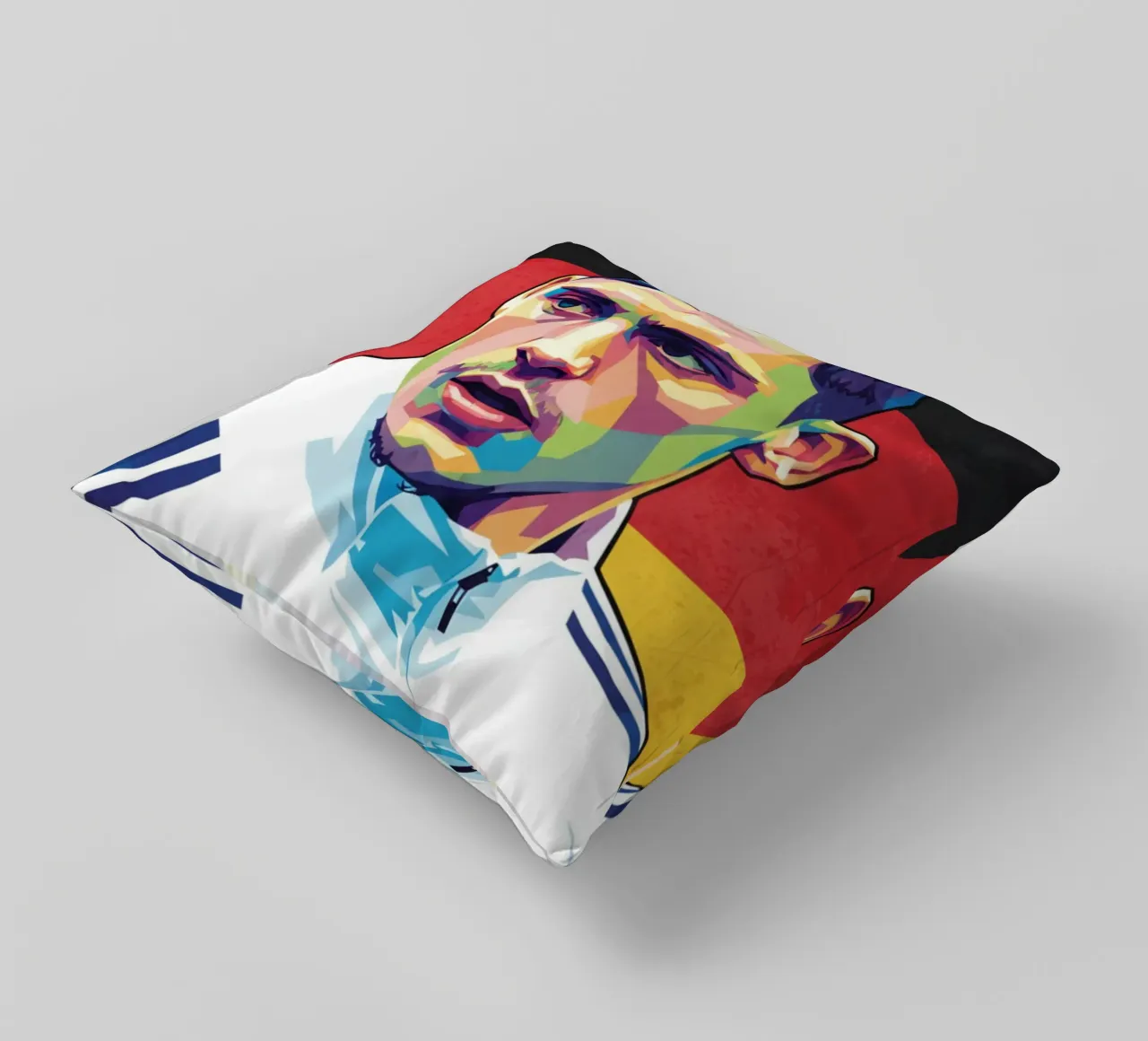 Ritratto pop art di Florian Wirtz cuscino da Hantamrata