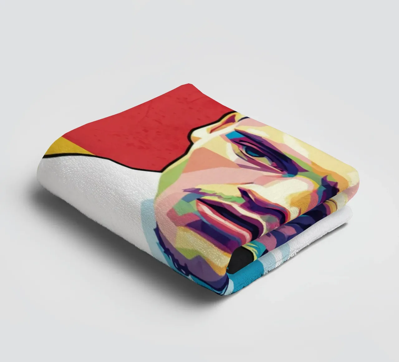 Ritratto pop art di Florian Wirtz asciugamano da bagno da Hantamrata