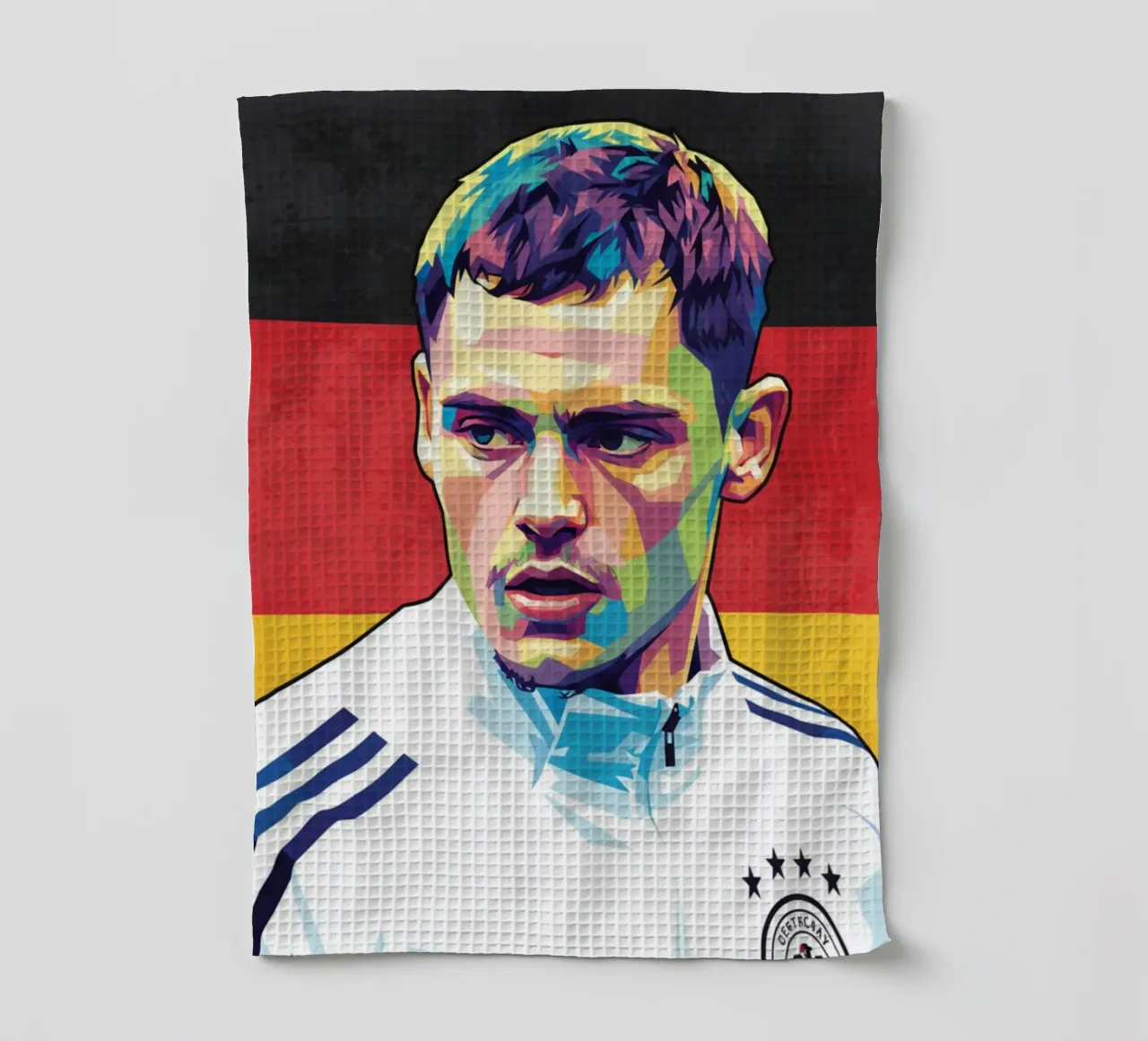 Ritratto pop art di Florian Wirtz canovaccio da cucina da Hantamrata