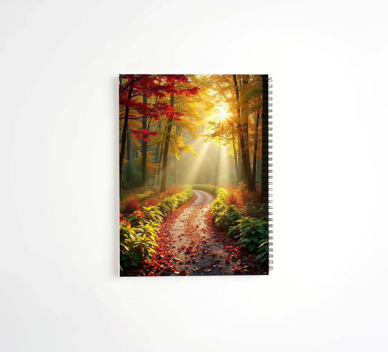 Forest_path_autumn_1 spiral notebook by Fantasie & Mystikwelten by LK