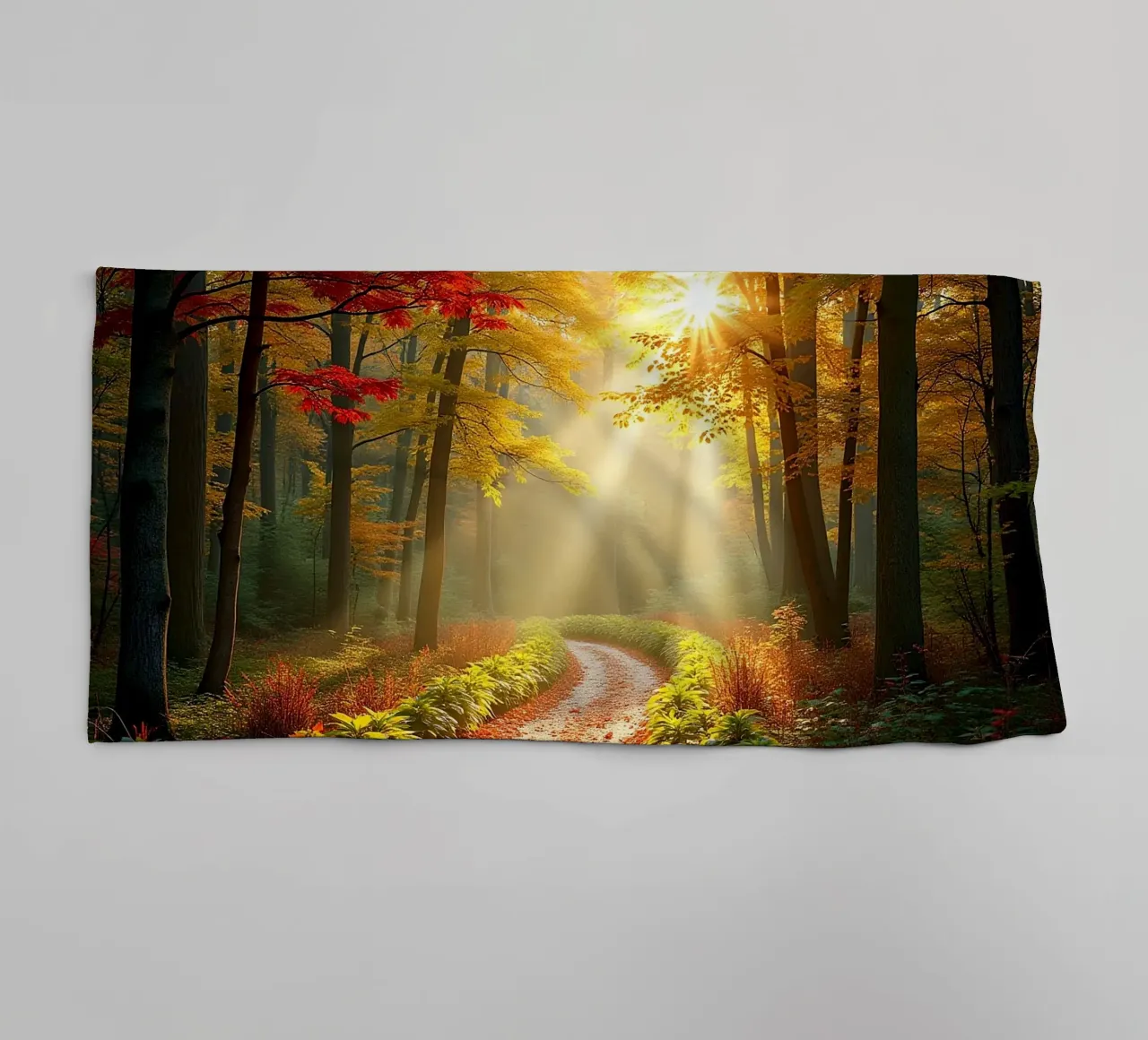 Forest_path_autumn_1 towel by Fantasie & Mystikwelten by LK